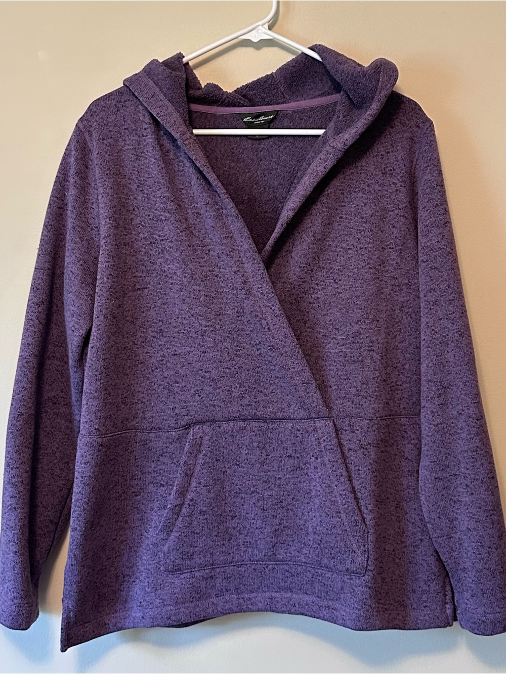 Eddie Bauer Purple Hooded Pullover Sweatshirt